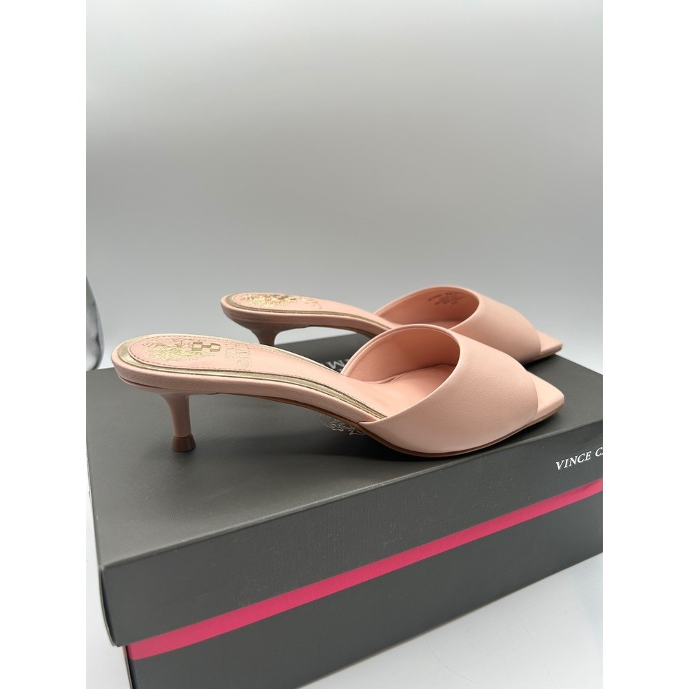 Vince Camuto Faiza Mules,Womens 6M,Pale Peony Pink Leather,Kitten Heel,(NIB) - Picture 11 of 14